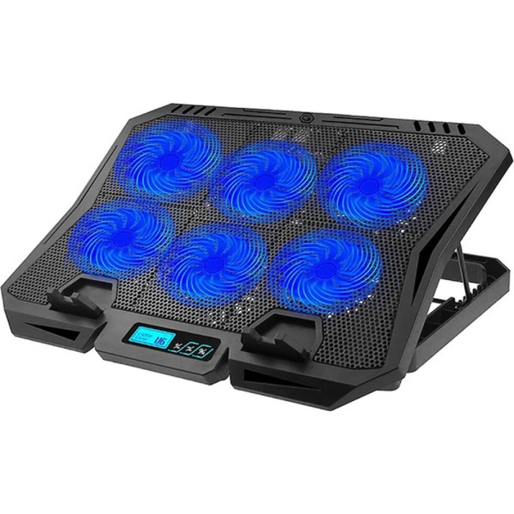 Revenge X6A Göstergeli 6 Mavi LED Fanlı Laptop Soğutucu Notebook Dizüstü Ayarlı Laptop Standı Soğutucular Fiyatı