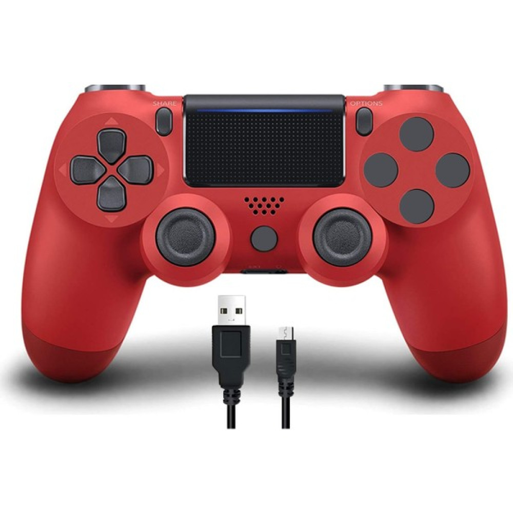 Rever Ps4 Oyun Kolu Titreşimli Kablosuz Pc Uyumlu Playstation 4 Uyumlu Gamepad - Kırmızı PlayStation 4 PS4 Oyunları Fiyatı