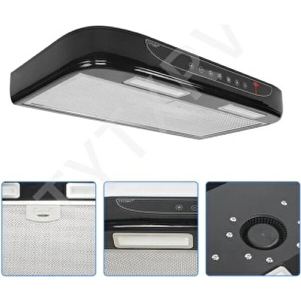 Revex 12V Aspiratör LED Işıklı 3 Fan Hızı Paslanmaz Çelik Filtre Dokunmatik Karavan Davlumbaz Oto Seyahat Ürünleri Fiyatı