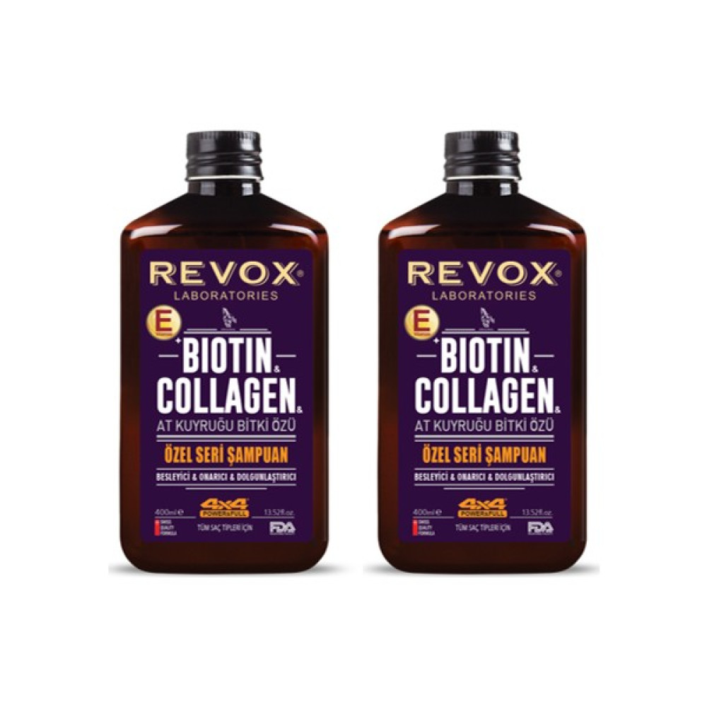 Revox Biotin Collagen At Kuyruğu Dolgunlaştırıcı Şampuan 400 ml x 2 Adet Şampuan ve Saç Kremi Fiyatı