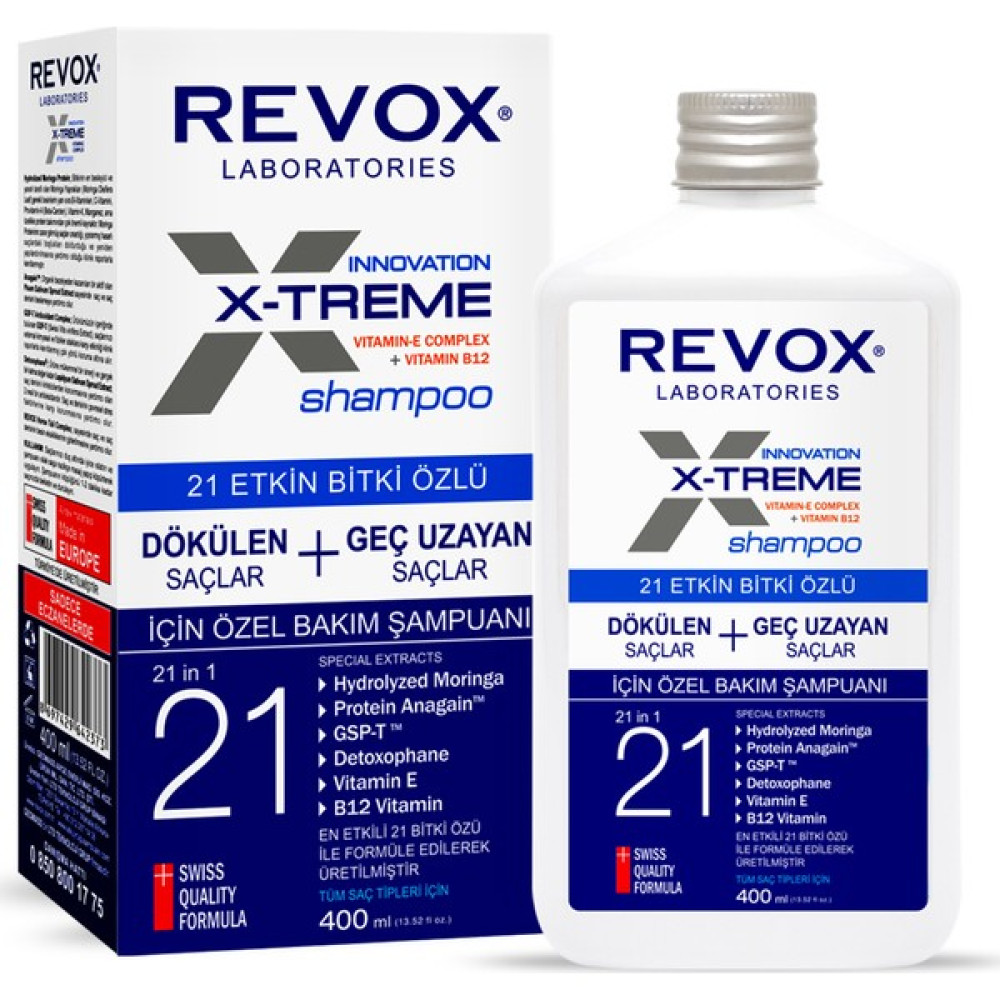 Revox Dökülen ve Geç Uzayan Saçlar Için E Vitamini Katkılı X-Treme Saç Bakım Şampuanı Şampuan ve Saç Kremi Fiyatı