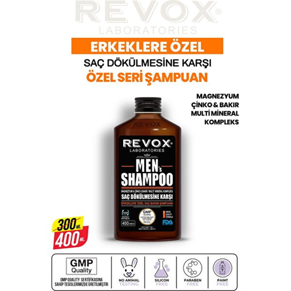 Revox EKS Ticaret Revox Şampuan Men 360 ml Duş Jelleri ve Banyo Köpükleri Fiyatı