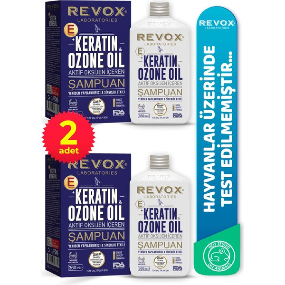 Revox Keratin & Ozon Oil Aktif Oksijen Içeren Saç Bakım Şampuanı 2'Li Set - 1 Şampuan ve Saç Kremi Fiyatı