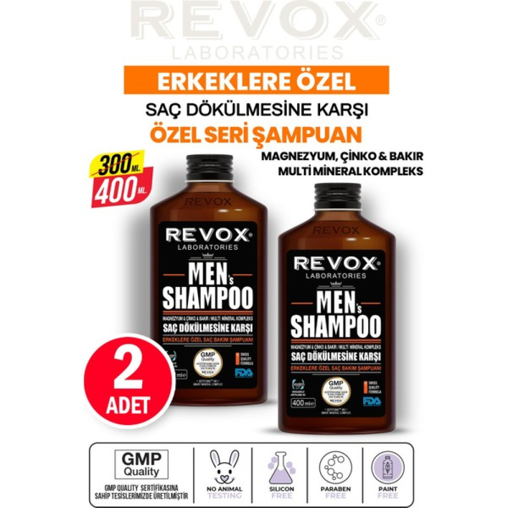 Revox Men Şampuan 400 ml x 2 Adet Şampuan ve Saç Kremi Fiyatı