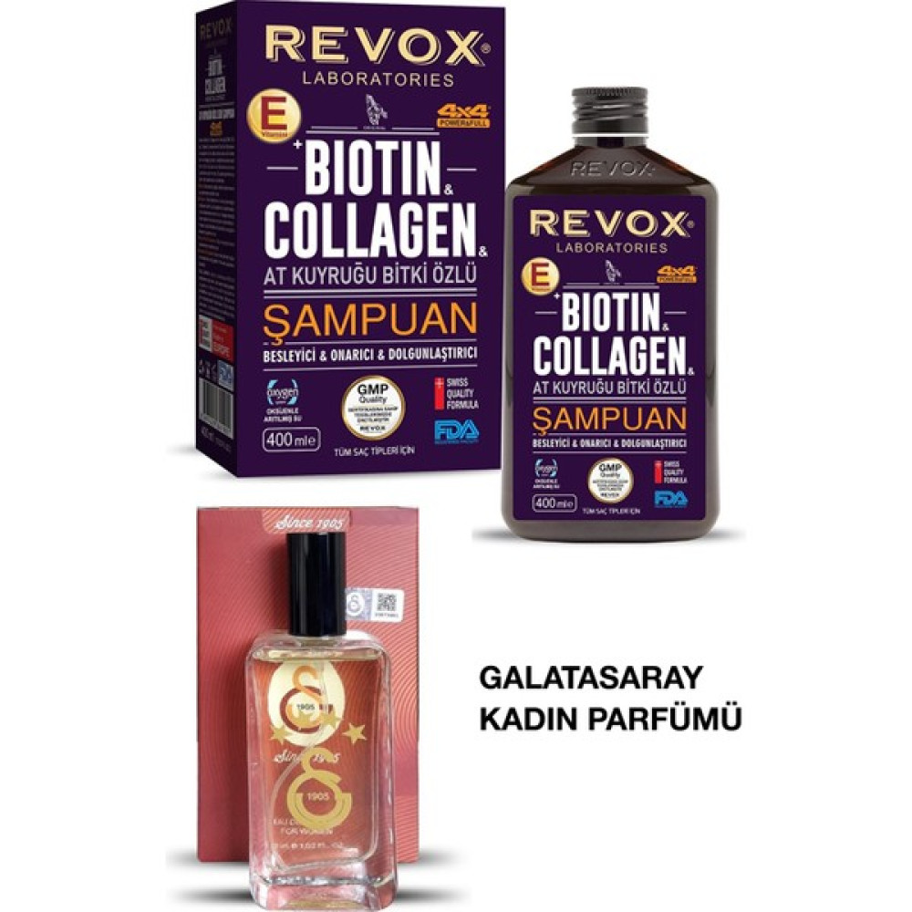 Revox Revoxbioti&collagensaç Bakım Şampuanı +Galatasaray Kadın Parfümü 50ML Şampuan ve Saç Kremi Fiyatı