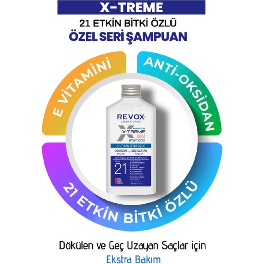 Revox X-Treme Dökülen ve Geç Uzayan Saçlar Için Şampuan 400 ml Şampuan Şampuan ve Saç Kremi Fiyatı