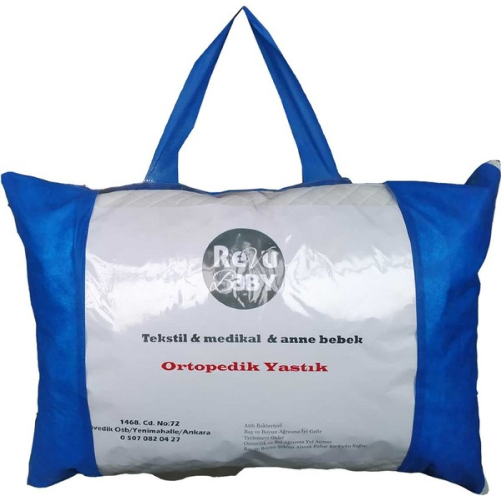 Revu Baby Ortopedik Kırpıntı Visco Yastık 50x70 - Beyaz - 50 x 70 cm Yastık Fiyatı