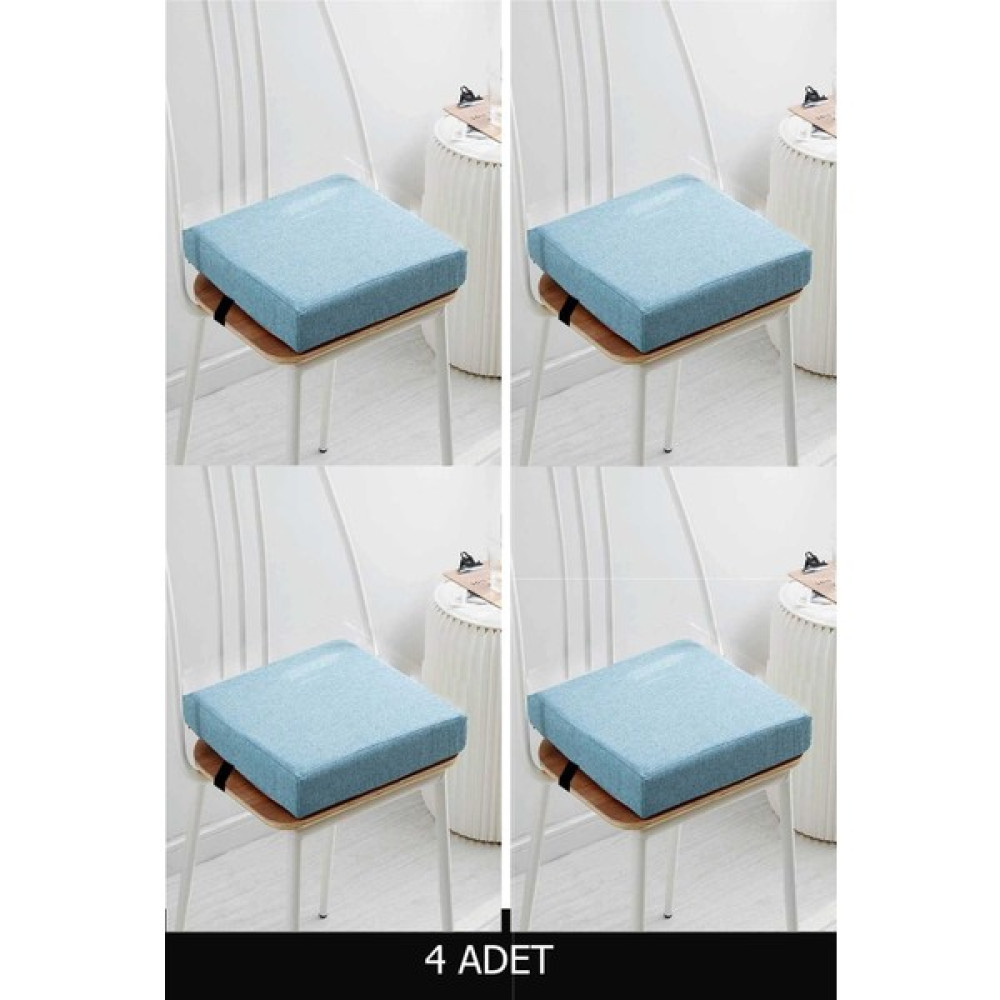 Revu Baby Sandalye Minderi Sünger Dolgulu Kare Sandalye Konfor Pedi Oturma Minderi 4 cm Kalınlık 4 Adet - Yeşil Puf Fiyatı