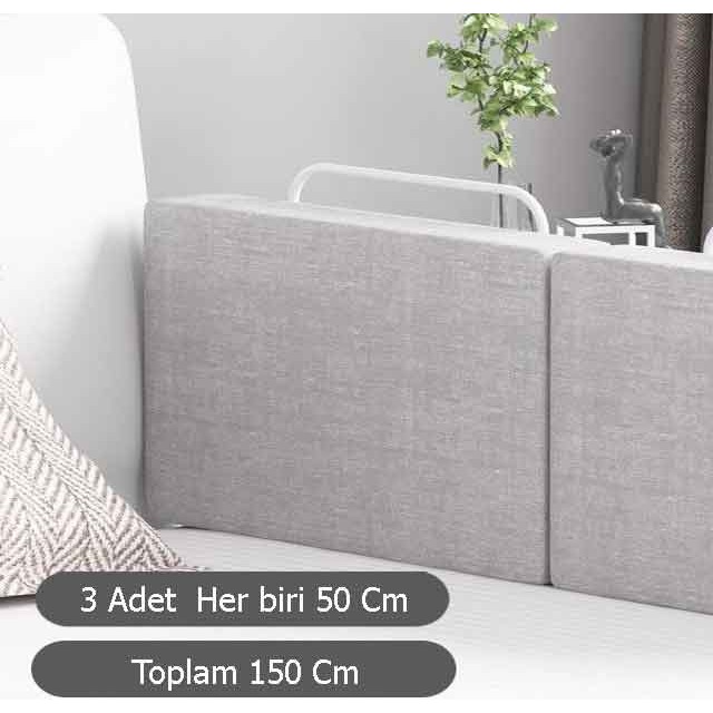 Revubaby 150 x 50 cm Serenity Xl Yatak Bariyeri Korkuluğu - 50 x 150 cm - Açık Gri Diğer Fiyatı