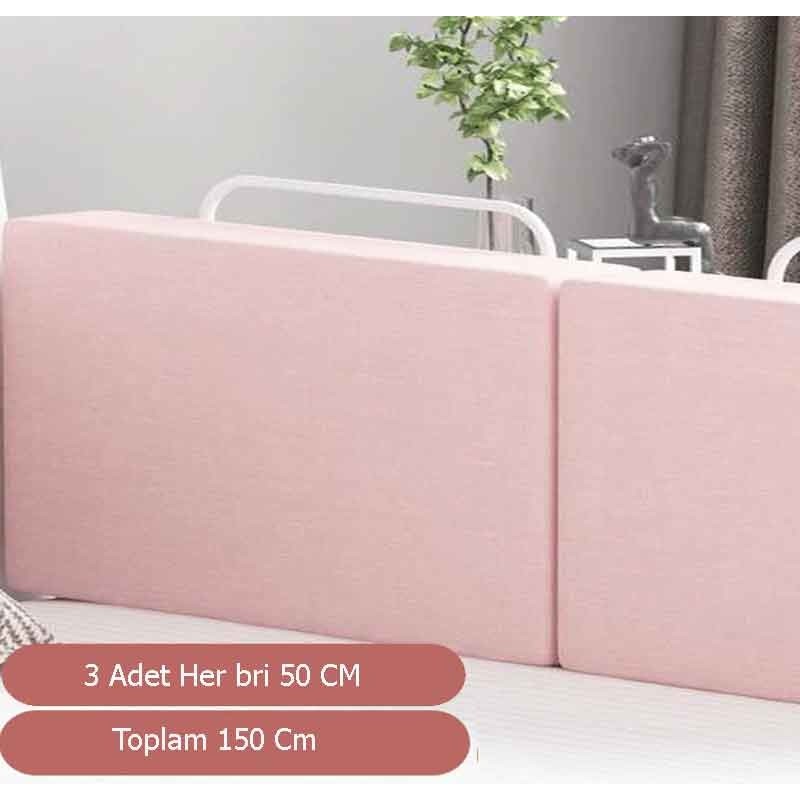 Revubaby 150 x 50 cm Serenity Xl Yatak Bariyeri Korkuluğu - 50 x 150 cm - Açık Pembe Diğer Fiyatı