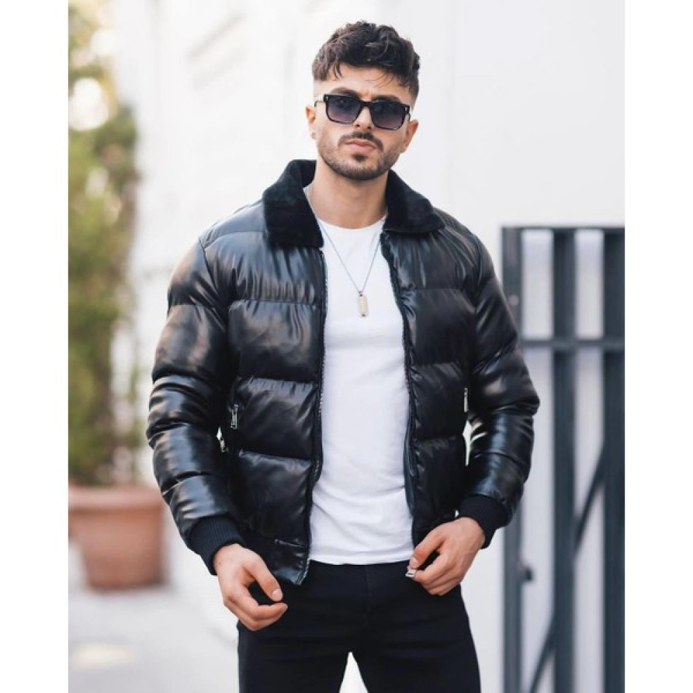 Rex Store Yaka Kürklü Deri Mont Erkek Mont Fiyatı