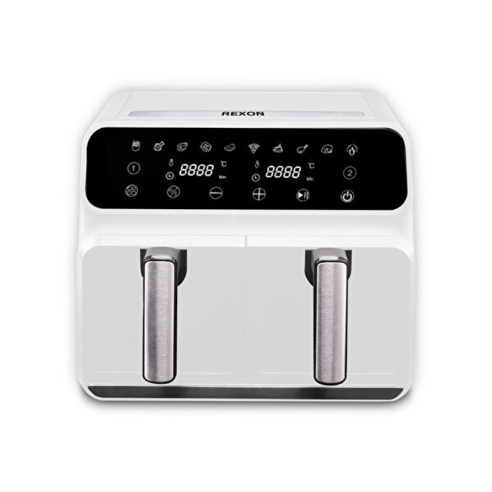 Rexon Dual-Cooker Airfryer 1700 W (4+4) 8 L Çift Hazneli Yağsız Beyaz Fritöz Fritözler Fiyatı