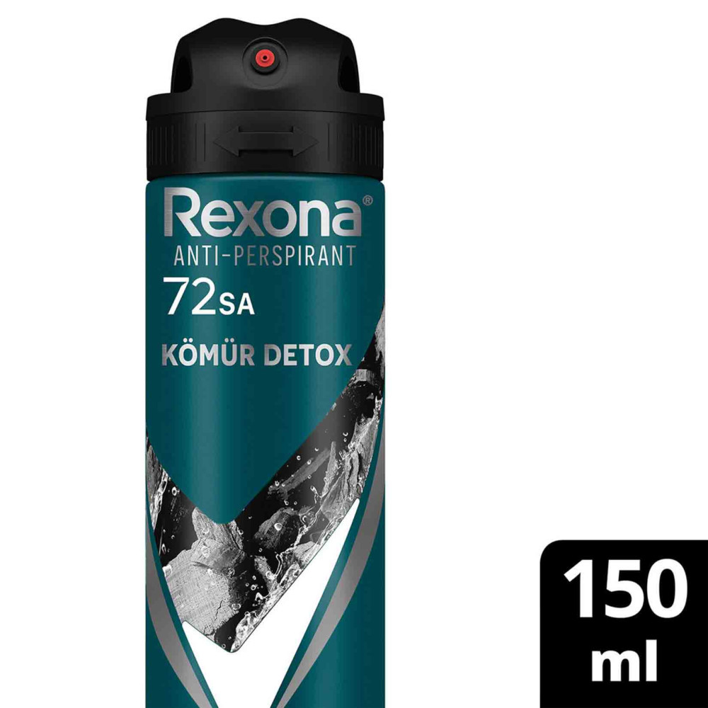 Rexona Deodorant 150 ml Erkek Detoks Kömür