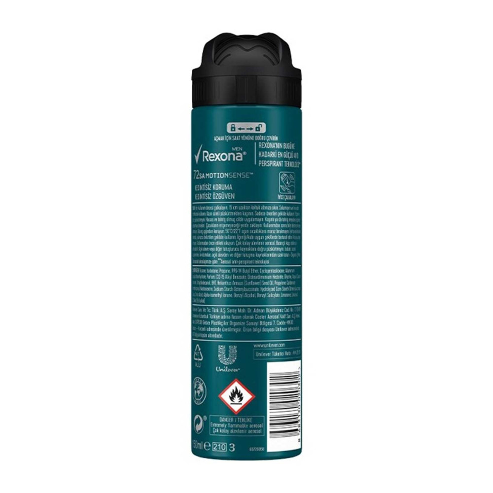 Rexona Deodorant 150 ml Erkek Invisible Black White