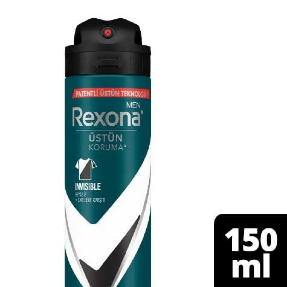 Rexona Deodorant 150 ml Erkek Invisible Black White