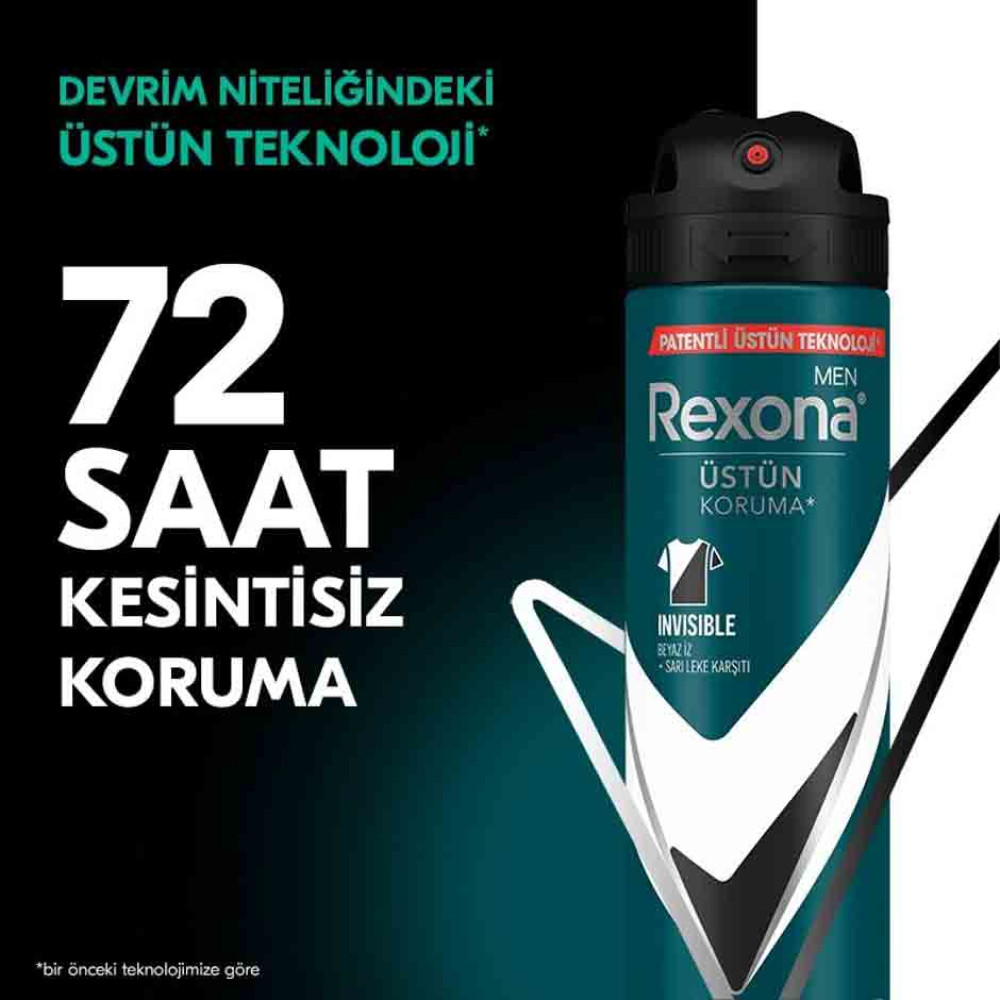 Rexona Deodorant 150 ml Erkek Invisible Black White