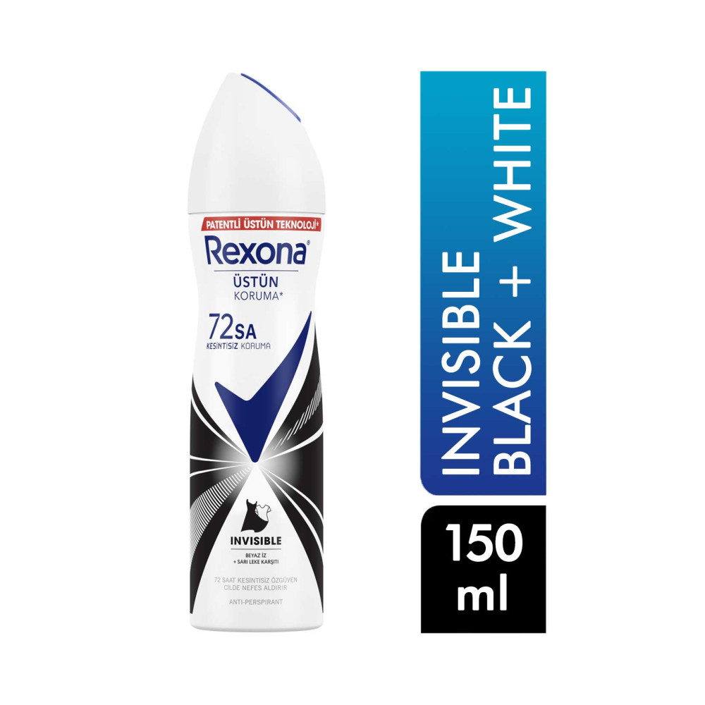 Rexona Deodorant 150 ml Kadın Invisible Black White Deodorantlar Fiyatı