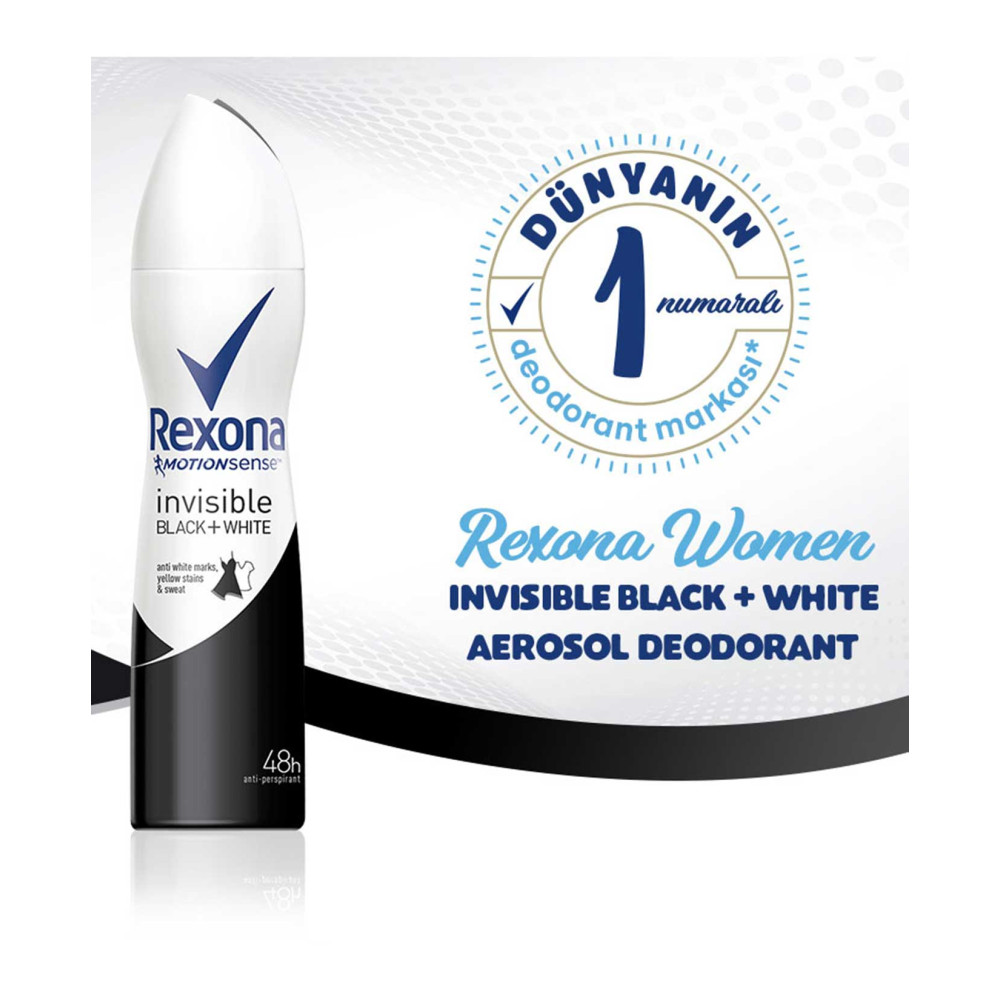 Rexona Deodorant 150 ml Kadın Invisible Black White