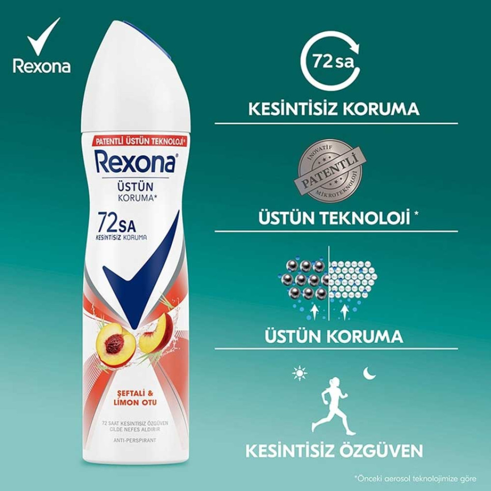 Rexona Deodorant 150 ml Kadın Şeftali ve Limon Otu