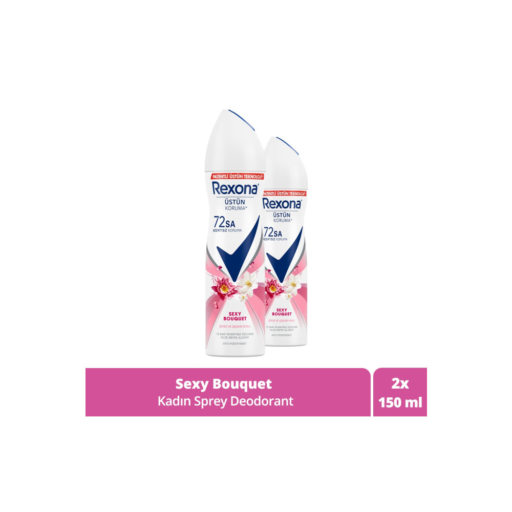 Rexona Kadın Sprey Deodorant Sexy Bouquet 72 Saat Kesintisiz Üstün Koruma 150 ml X2 Deodorantlar Fiyatı
