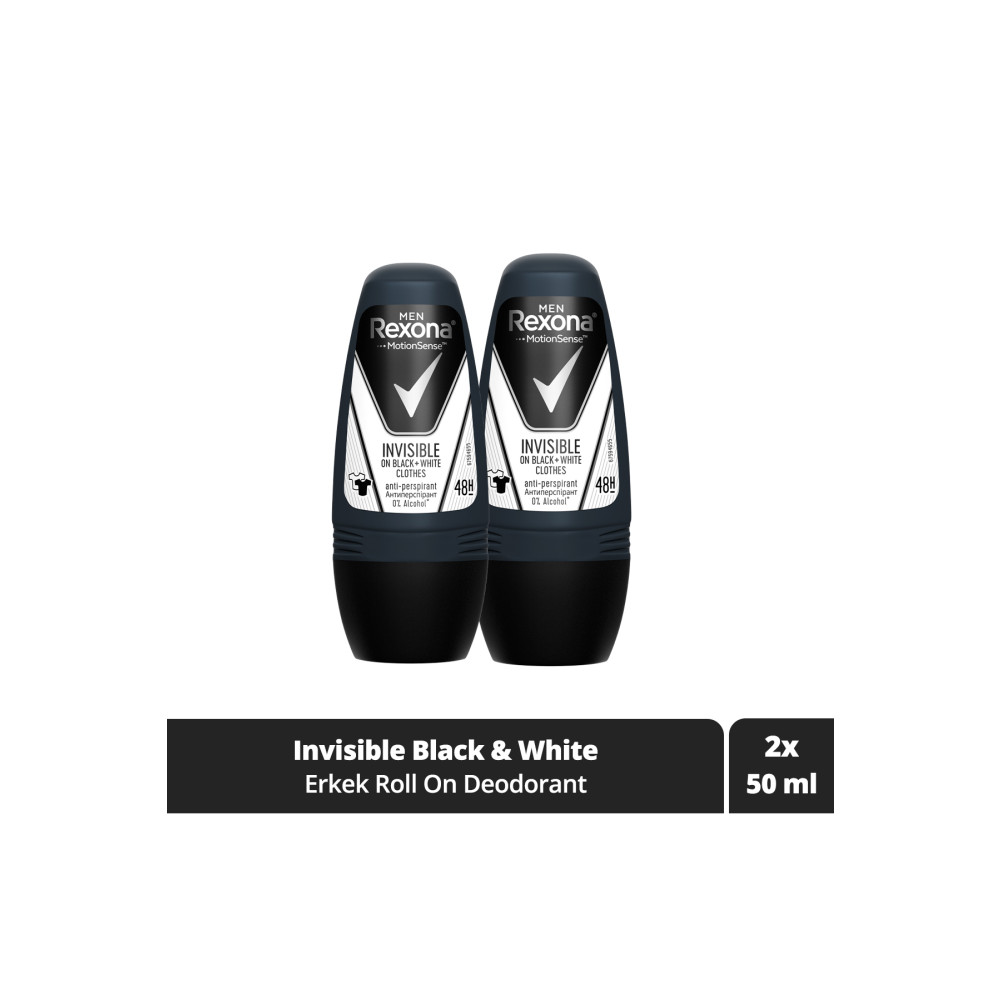 Rexona Men Motionsense Erkek Roll On Deodorant Invisible On Black White Clothes 50 ml X2 Roll-Onlar Fiyatı
