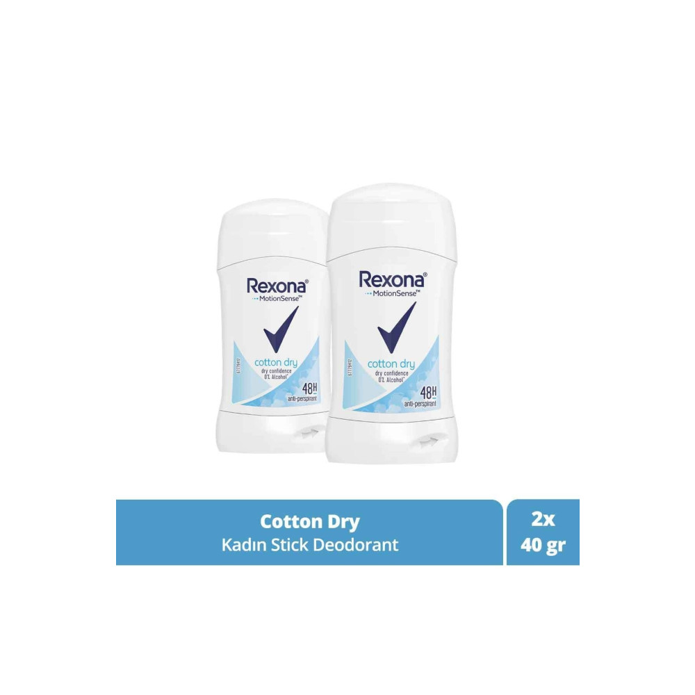 Rexona Motion Sense Kadın Stick Deodorant Cotton Dry 48 Saat Koruma 40 g X 2 Adet Roll-Onlar Fiyatı