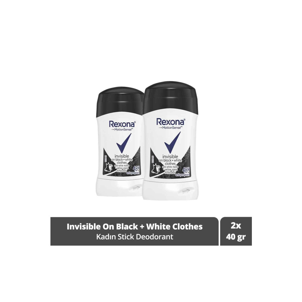 Rexona Motion Sense Kadın Stick Deodorant Invisible On Black + White Clothes 40 g X 2 Adet Roll-Onlar Fiyatı