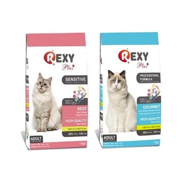 Rexy Plus Biftekli Kedi Maması 1 Kg+Rexy Plus Gurme 1 kg Kedi Maması Evcil Hayvan Ürünleri Fiyatı