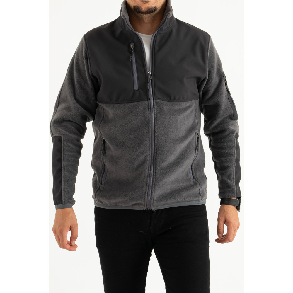 REYNARD Erkek Füme Dar Kalıp Anti-pilling Tüylenme Yapmayan Tam Fermuar Softshell Garnili Polar Sweatshirt L Beden Kadın Giyim Fiyatı