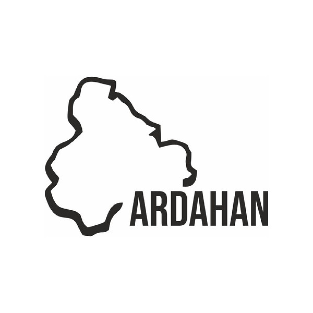 Reysa Tasarım Ardahan Harita Araba Sticker Siyah 18X13 cm - 20x13 Oto Boyaları Fiyatı
