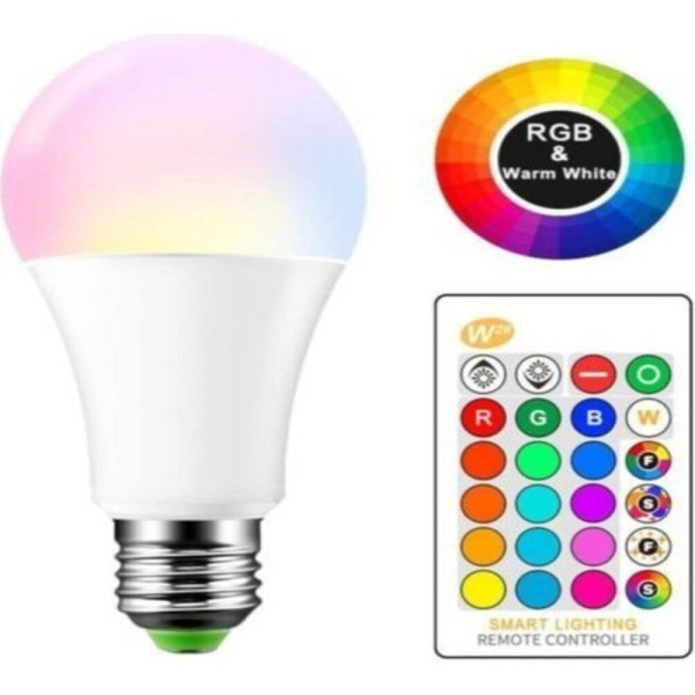 Rgb LED Ampül Lamba - Beyaz Gece Lambası Fiyatı