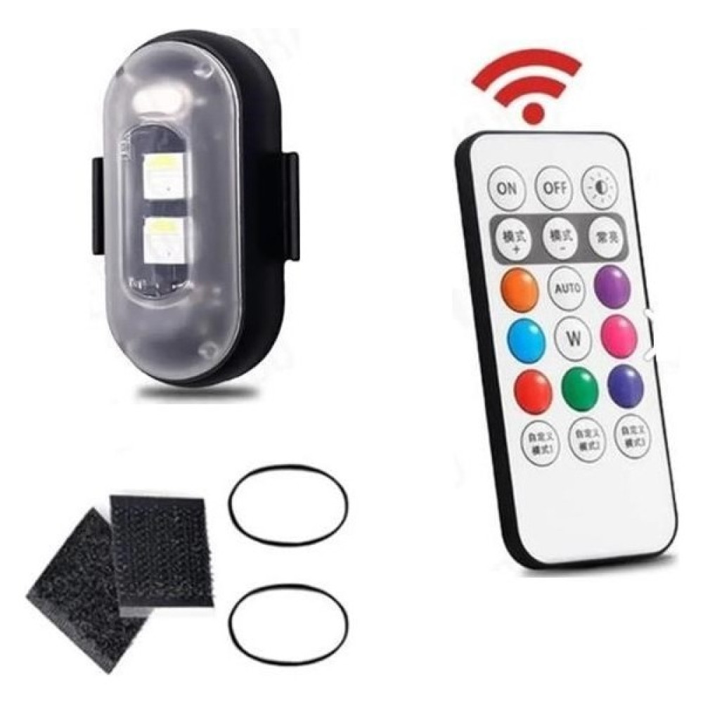 Rgb Uzaktan Kumandalı Mini Çakar LED Lamba Kablosuz Şarjlı Usbli Motorsiklet Lambaları Fiyatı