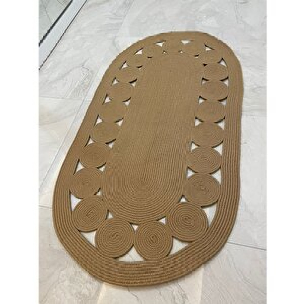 RGS Handmade 455 Hasır Jut Oval Örgü Halı 100 X 300 Cm Bej Kilim Fiyatı
