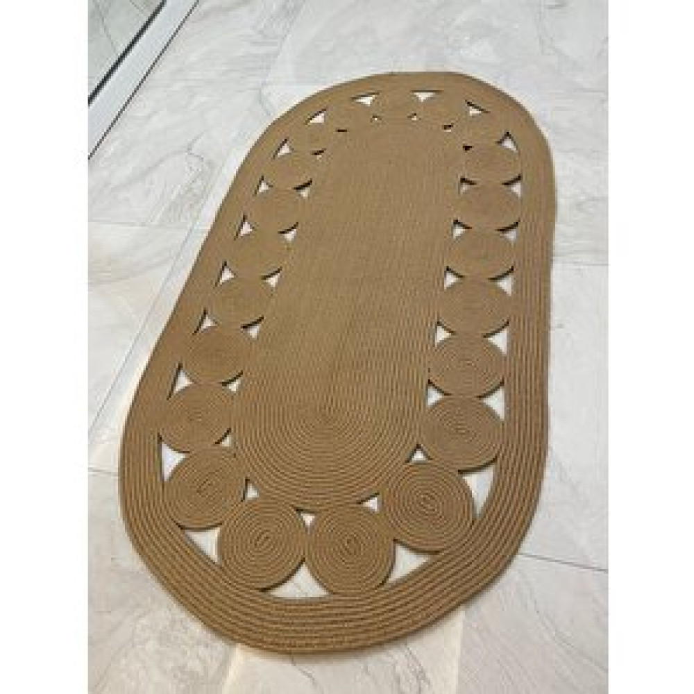 RGS Handmade 455 Hasır Jut Oval Örgü Halı 150 X 230 Cm Bej Kilim Fiyatı