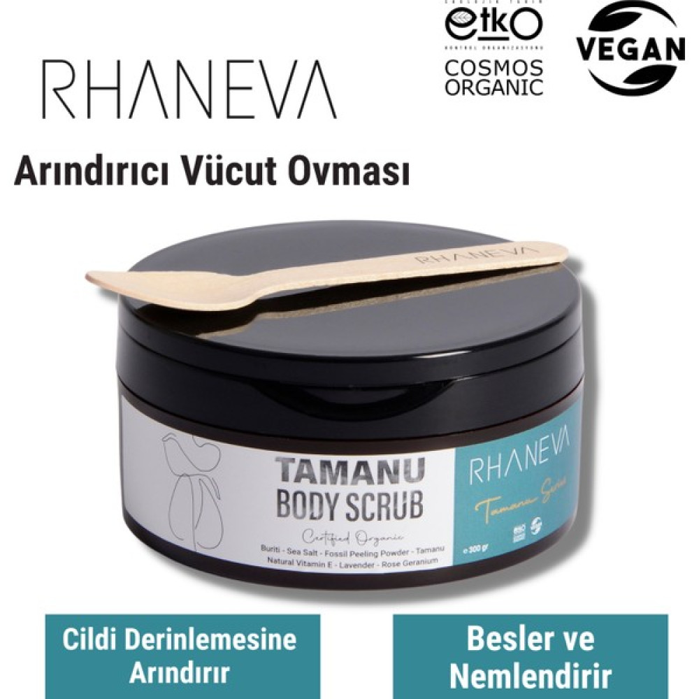 Rhaneva Arındırıcı Vücut Peelingi, Organik ve Vegan Sertifikalı, 300 gr Vücut Bakımı Fiyatı