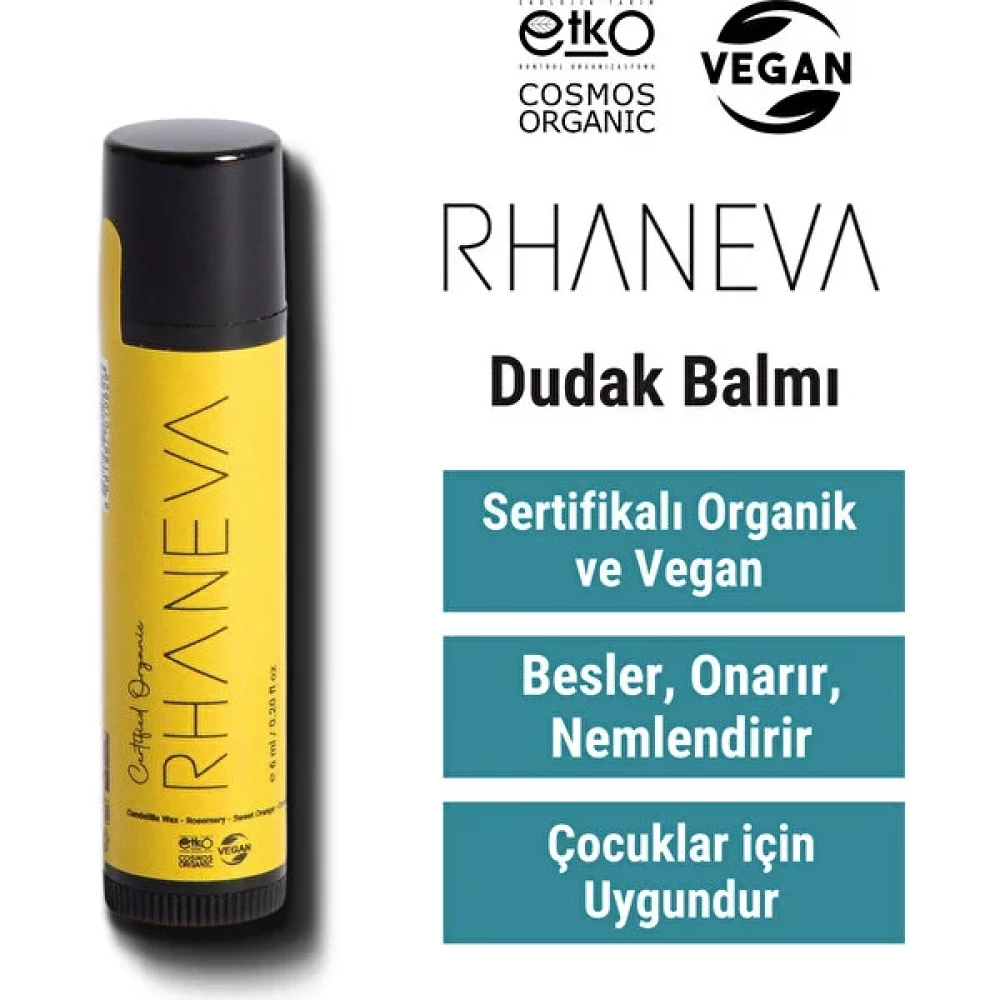 Rhaneva Dudak Balmı, Tamanu Serisi, Organik ve Vegan Sertifikalı, 6 ml Dudak Bakımı / Koruyucu Fiyatı