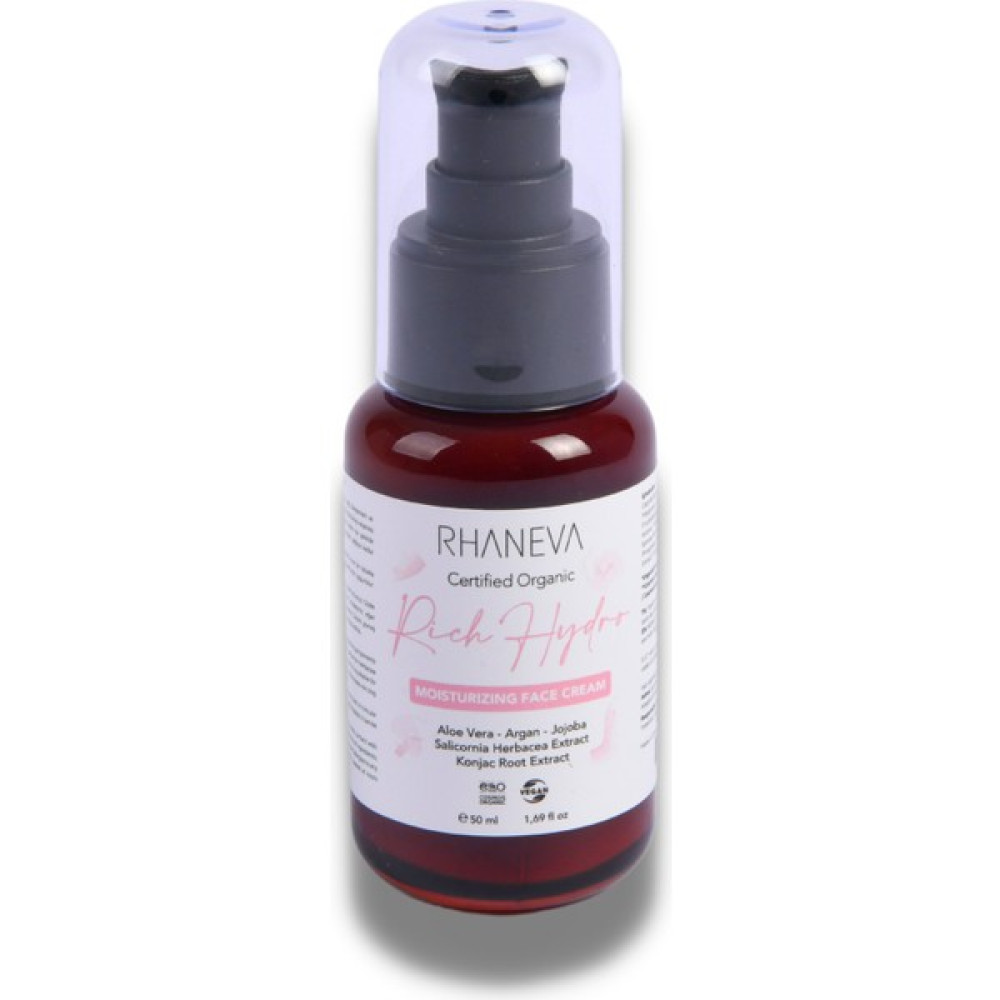 Rhaneva Rich Hydro Nemlendirici Yüz Kremi, Organik ve Vegan Sertifikalı - 50 ml Nemlendiriciler Fiyatı