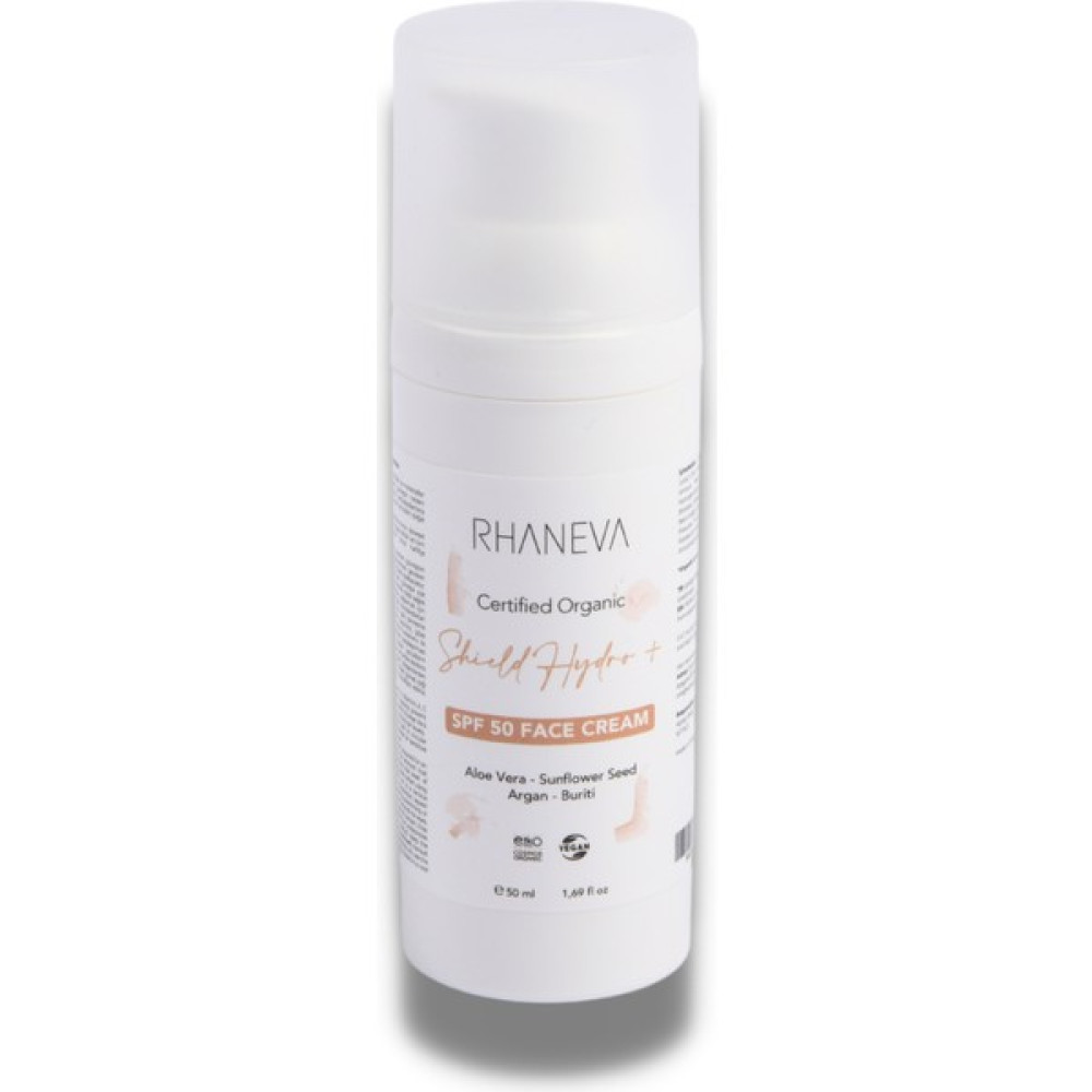 RHANEVA Shield Hydro+ SPF 50 Geniş Spektrumlu Güneş Kremi, Hassas Ciltler için, Organik ve Vegan Sertifikalı, 50 ml Güneş Kremleri ve Losyonları Fiyatı