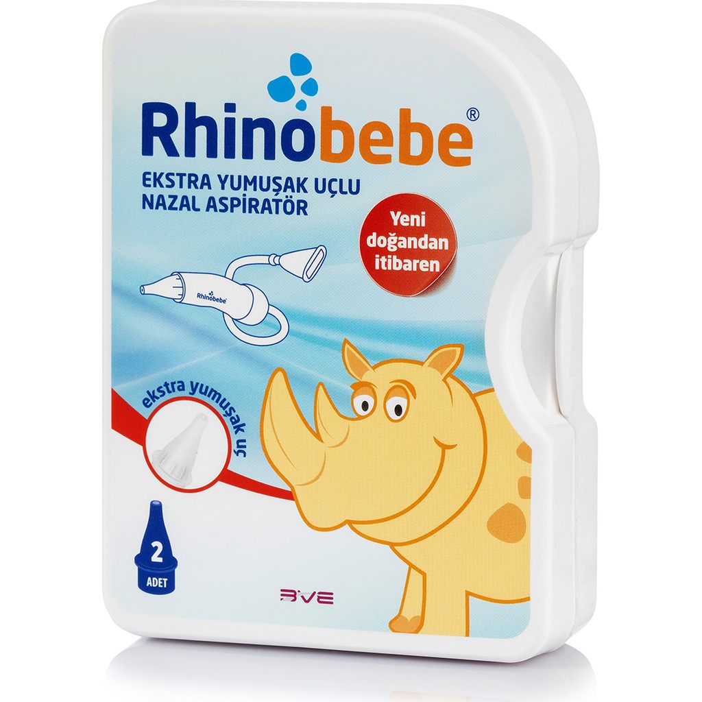 Rhinobebe Ergonomik Nazal Burun Aspiratörü BPA İçermez Yumuşak Uç Kolay Temizlenebilir 1 Adet Aspiratörler Fiyatı