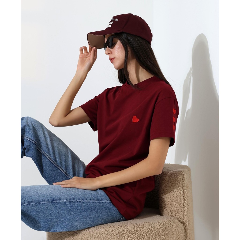 ribana Kadın Kalp Nakışlı Bisiklet Yaka T-Shirt Giyim & İç Giyim Fiyatı