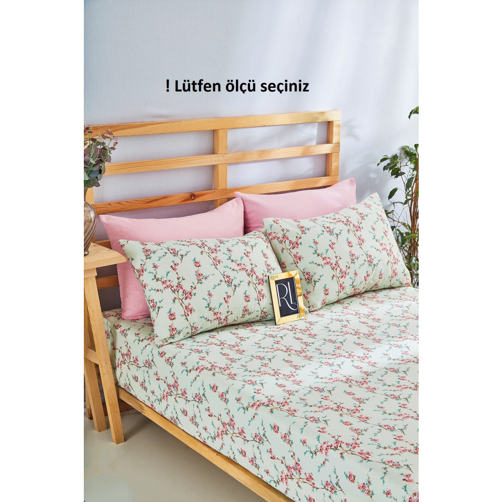Ricco Lifes Bodrum Çiçekli Lastikli Çarşaf Yastık Kılıfı Pamuklu Tek Kişilik - Çift Kişilik - Battal 150 x 200 Beden Çarşaf Fiyatı