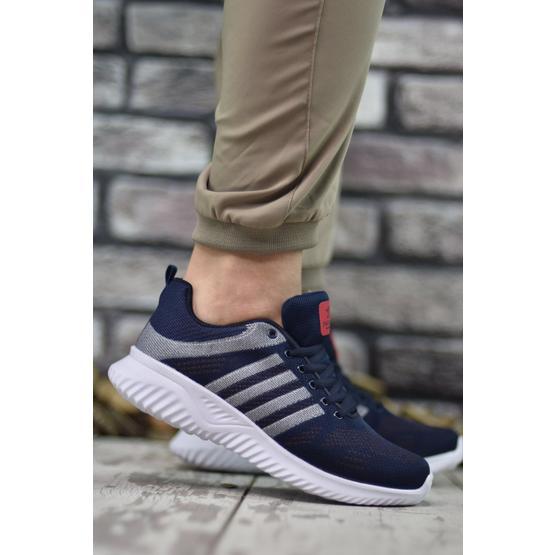 Riccon 0012SORLOTH Lacivert Gümüş Kırmızı Erkek Sneaker