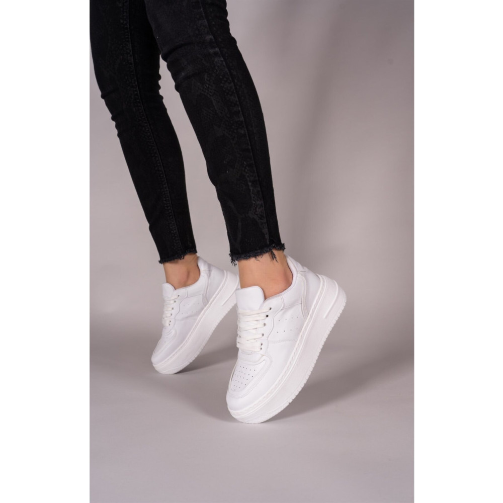 Riccon Beyaz Beyaz Kadın Sneaker 0012255 38 Beden Spor Ayakkabı Fiyatı