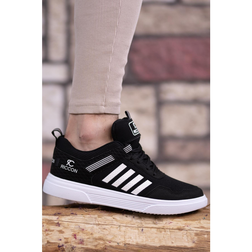 Riccon Erkek Sneaker 001222 Siyah Beyaz 44 Beden Spor Ayakkabı Fiyatı