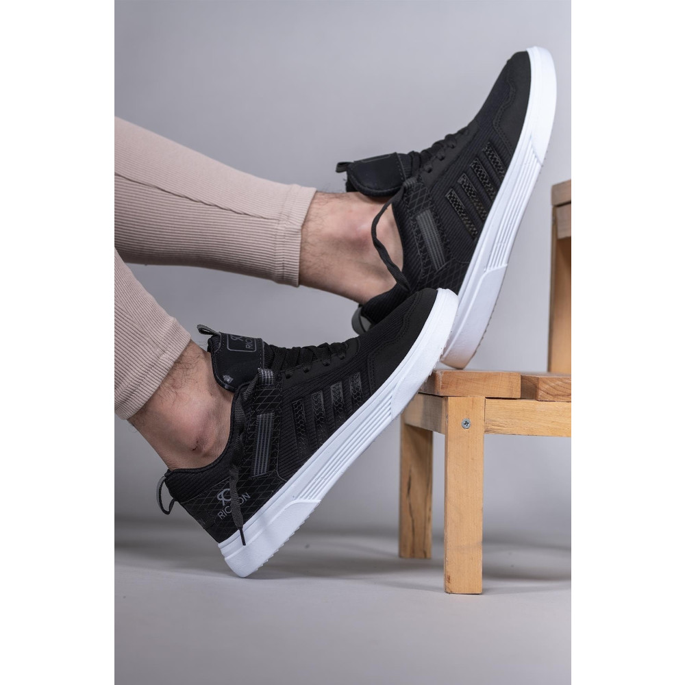 Riccon Erkek Sneaker 001222 Siyah Siyah Beyaz 40 Beden Spor Ayakkabı Fiyatı