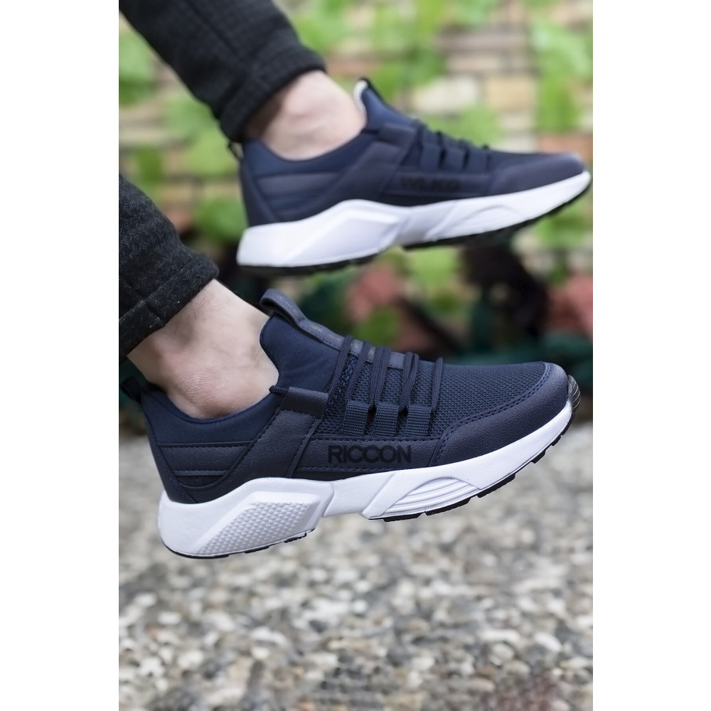 Riccon Unisex Lacivert Beyaz Sneaker 46 Beden Spor Ayakkabı Fiyatı