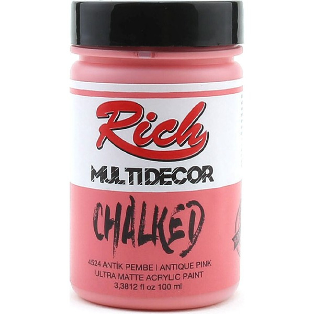 Rich Multi Decor Chalked Akrilik Boya 100 cc 4524 Antik Pembe Akrilik Boya Fiyatı