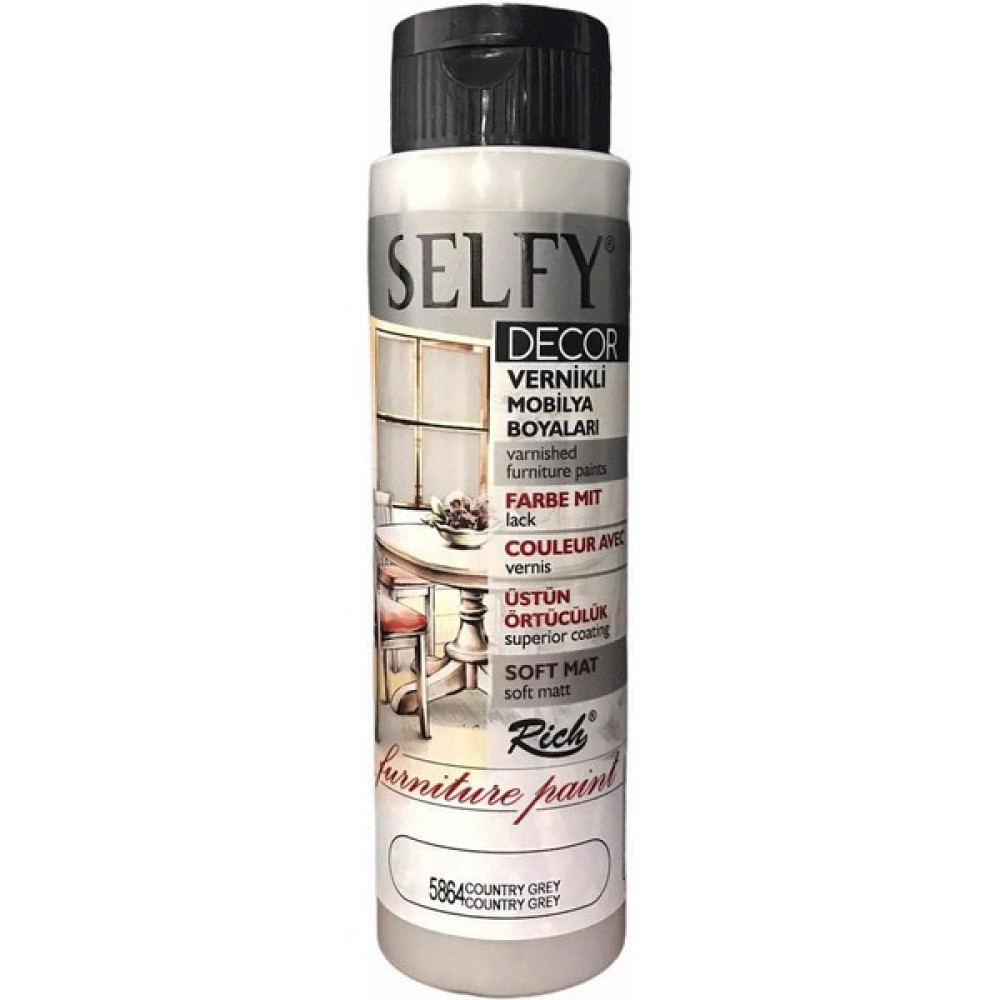 Rich Selfy Decor Vernikli Boya 500 cc Country Grey 5864 Akrilik Boya Fiyatı