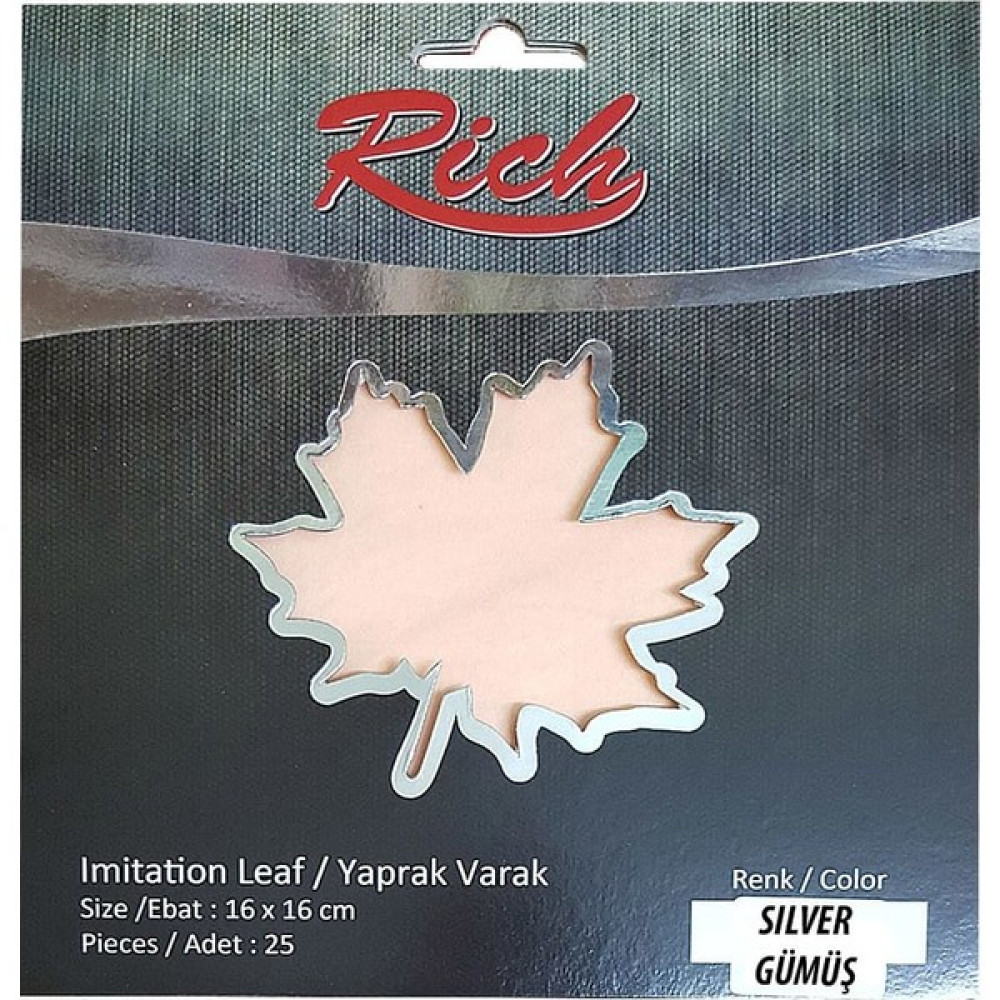Rich Varak Gümüş 25 Yaprak 16 x 16 cm Yardımcı Malzeme Fiyatı