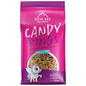 Richland Candy Rings Meyve Aromalı Tahıl Halkaları 150 g Diğer Fiyatı